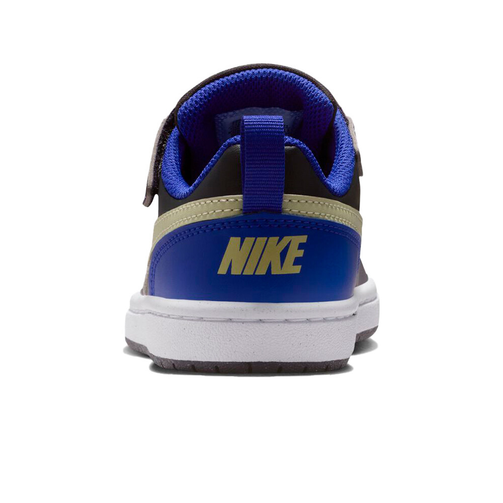 Nike zapatilla moda niño COURT BOROUGH LOW RECRAFT AZUL vista trasera