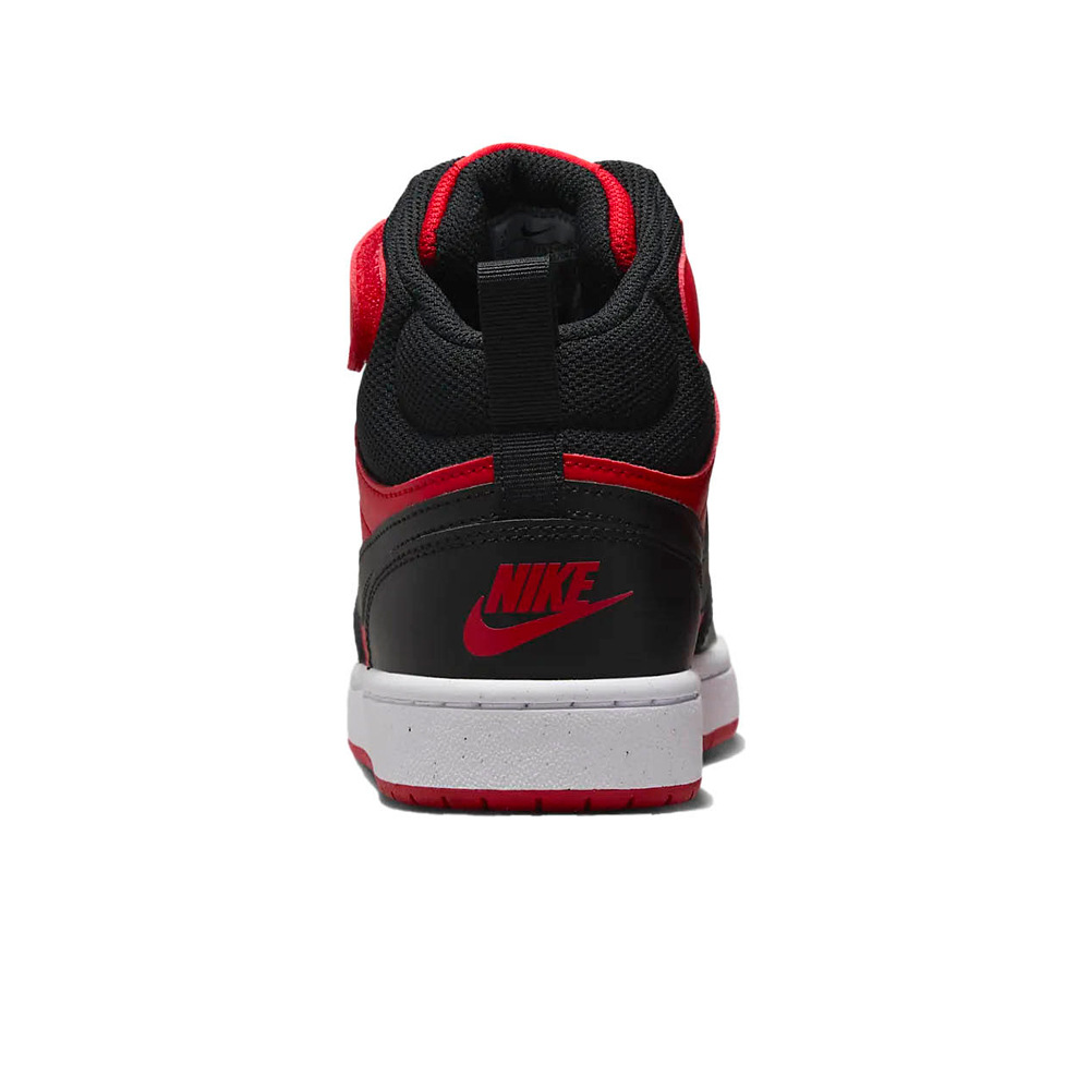 Nike zapatilla moda niño COURT BOROUGH MID 2 NEGRO vista trasera