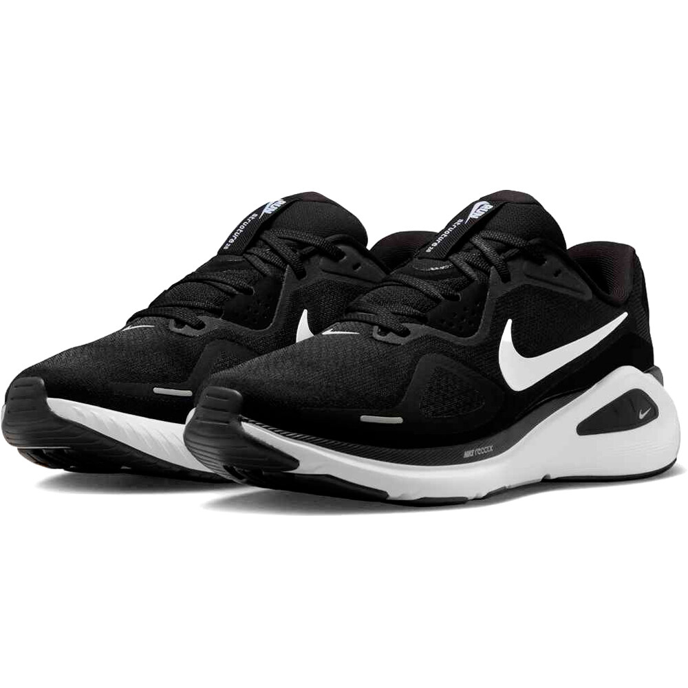 Nike zapatilla running hombre STRUCTURE 26 NEGRO lateral interior