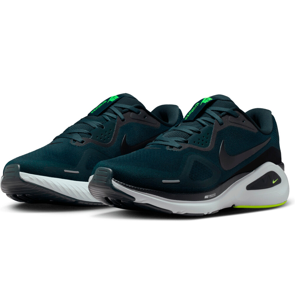 Nike zapatilla running hombre STRUCTURE 26 VERDE lateral interior