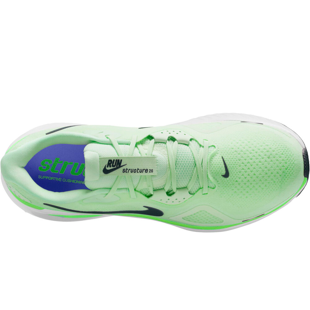 Nike zapatilla running hombre STRUCTURE 26 VERDE vista trasera