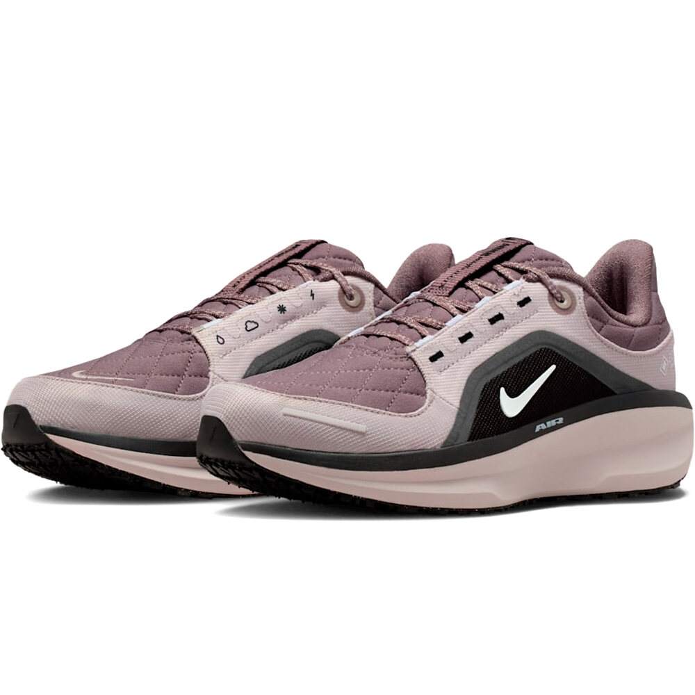 Nike zapatilla running mujer AIR WINFLO 11 GORE-TEX GRIS lateral interior