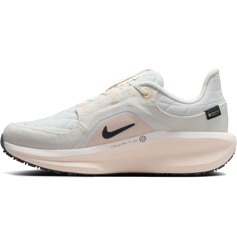 Nike zapatilla running mujer AIR WINFLO 11 GORE-TEX MARRON puntera