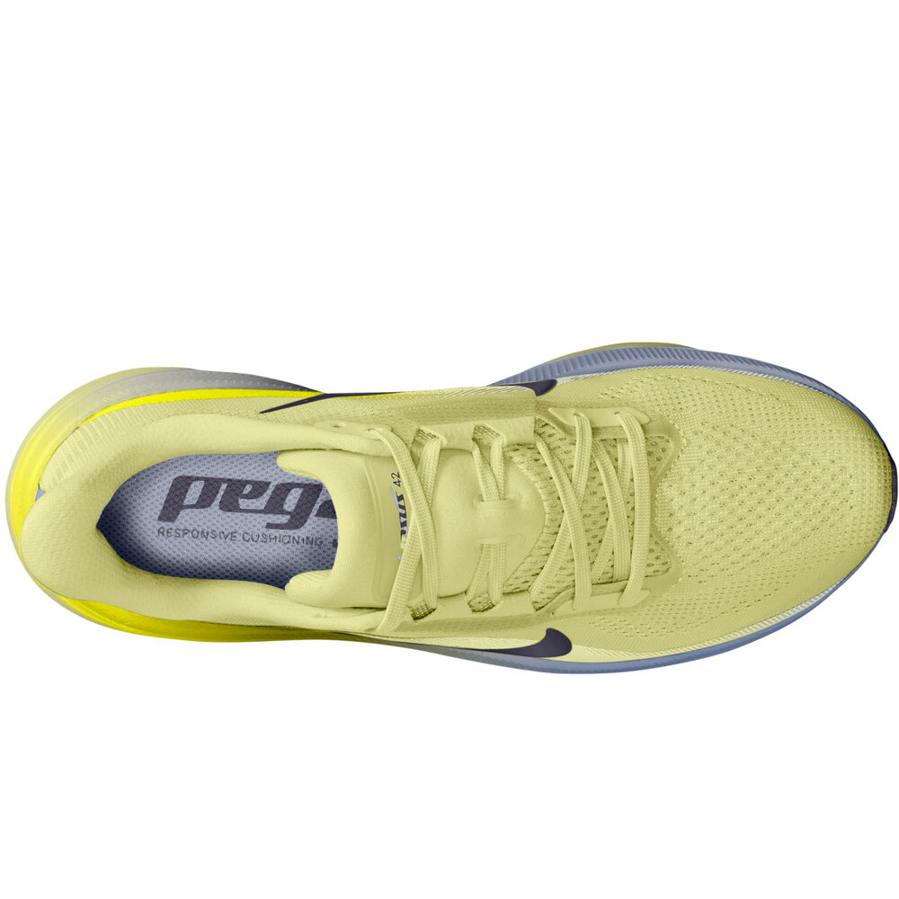 Nike zapatilla running mujer W NIKE AIR ZOOM PEGASUS 42 AMARILLO vista trasera
