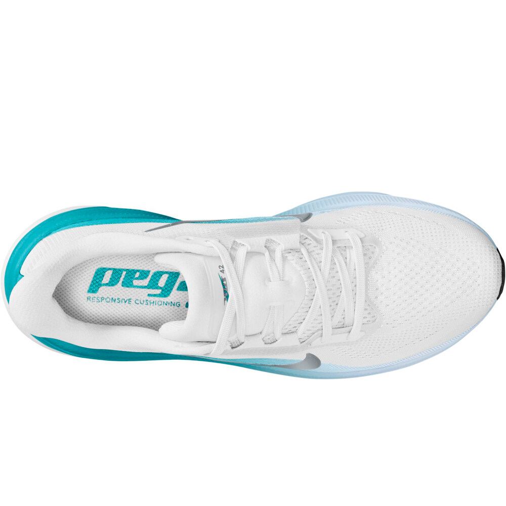 Nike zapatilla running mujer W NIKE AIR ZOOM PEGASUS 42 BLANCO vista trasera