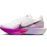 Nike zapatilla running mujer ZOOMX VAPORFLY 3 BLANCO lateral exterior