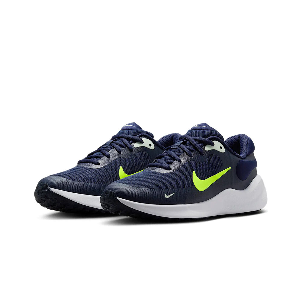 Nike zapatilla running niño REVOLUTION 7 AZUL vista trasera