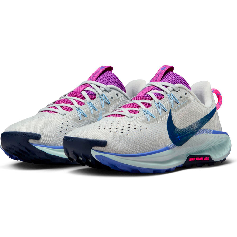 Nike zapatillas trail mujer PEGASUS TRAIL 5 GRIS lateral interior