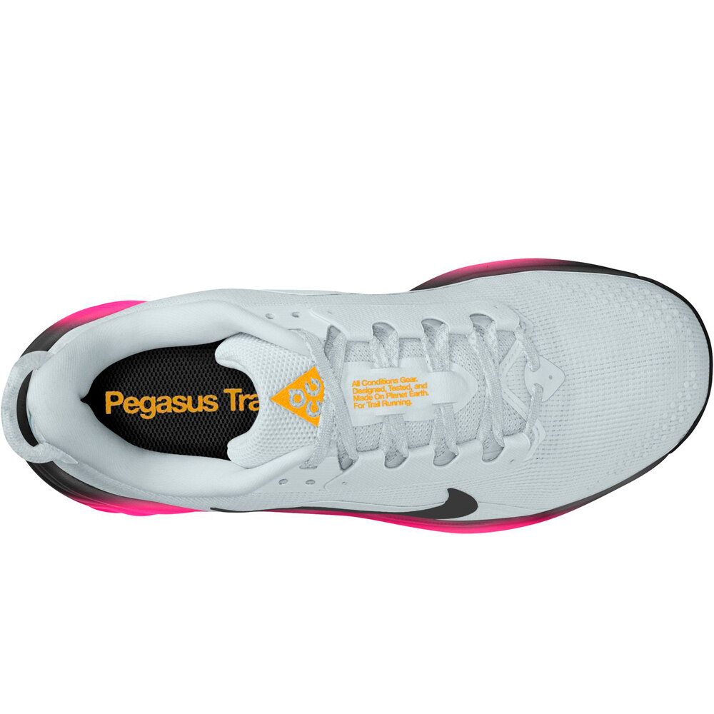 Nike zapatillas trail mujer W NIKE ACG PEGASUS TRAIL GRIS vista trasera