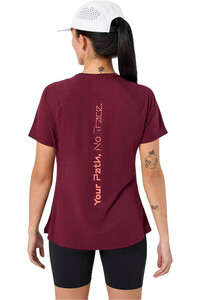 Nnormal camiseta entrenamiento manga corta mujer RACE ROJO vista trasera