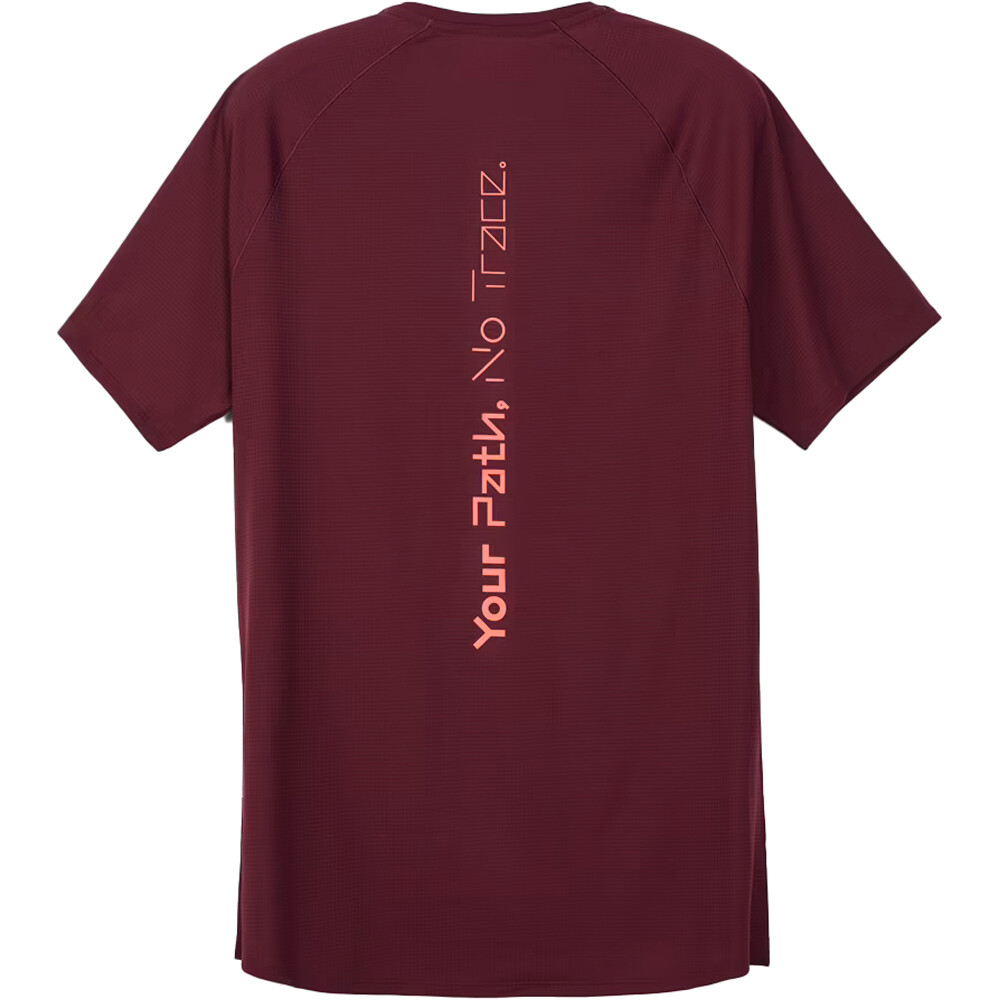 Nnormal camisetas trail running manga corta hombre RACE ROJO vista detalle