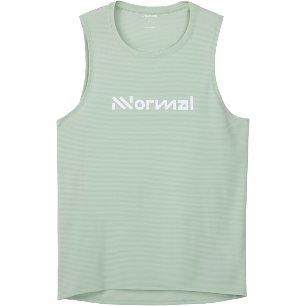 Nnormal camisetas trail running tirantes hombre RACE VERDE vista trasera