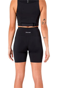 Nnormal mallas trail running cortas mujer RACE NEGRO vista trasera