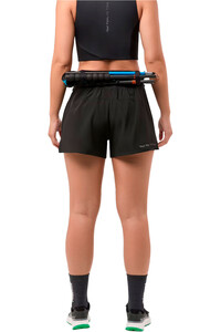 Nnormal pantalones cortos trail running mujer RACE NEGRO vista trasera