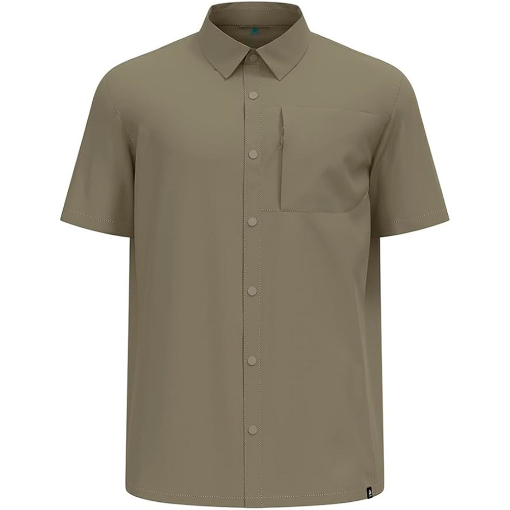 Odlo camisa montaña manga corta hombre ESSENTIAL GRIS vista trasera