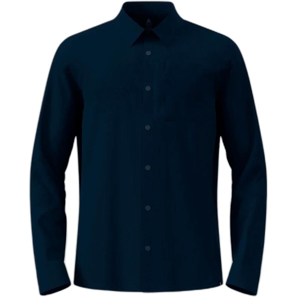 Odlo camisa montaña manga larga hombre ESSENTIAL AZUL 03