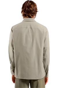 Odlo camisa montaña manga larga hombre ESSENTIAL GRIS vista trasera