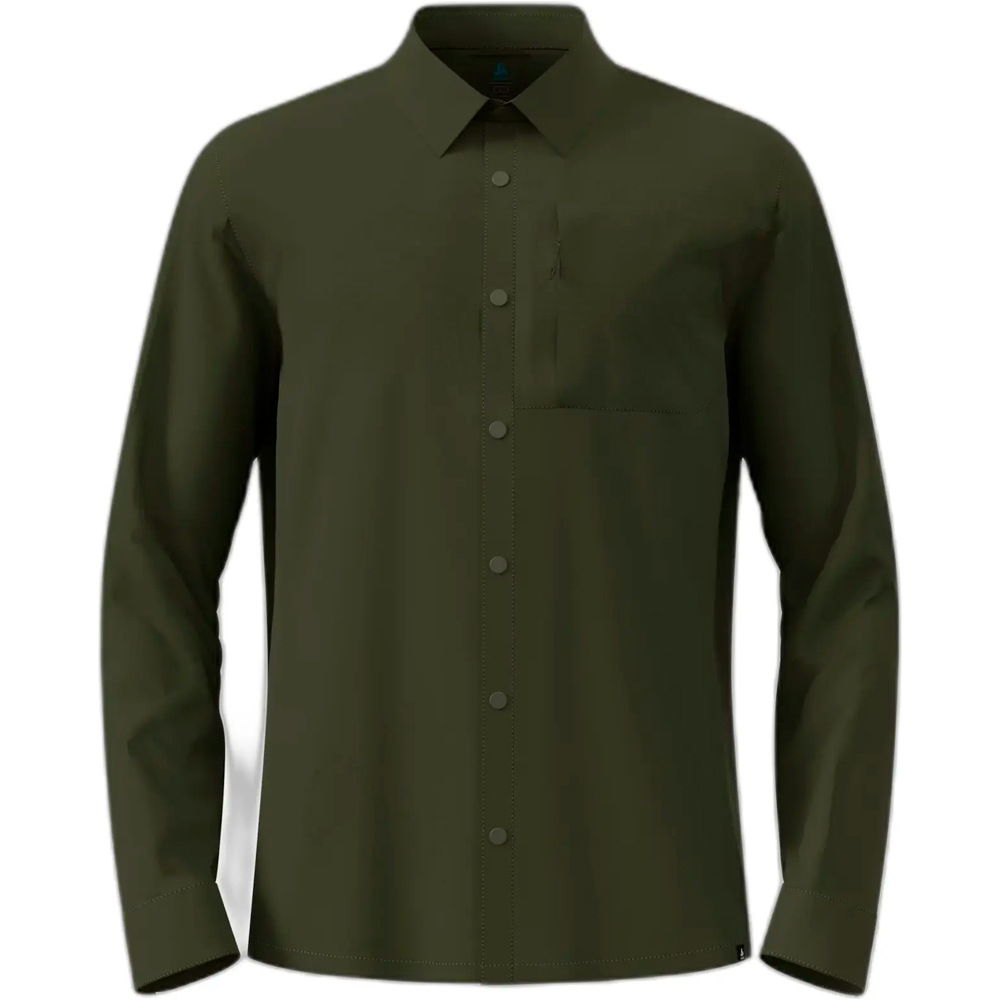 Odlo camisa montaña manga larga hombre ESSENTIAL VERDE 03