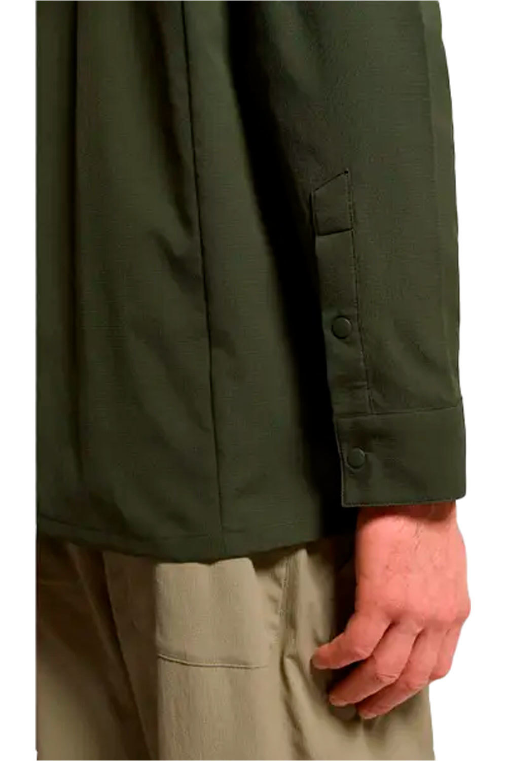Odlo camisa montaña manga larga hombre ESSENTIAL VERDE vista detalle