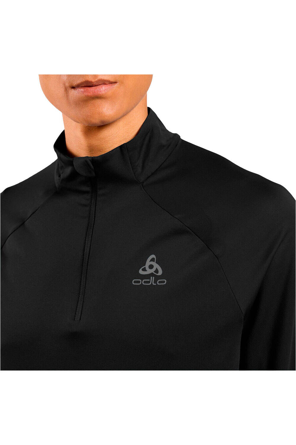 Odlo camiseta técnica manga larga hombre ESSENTIAL CERAMIWARM NEGRO vista detalle