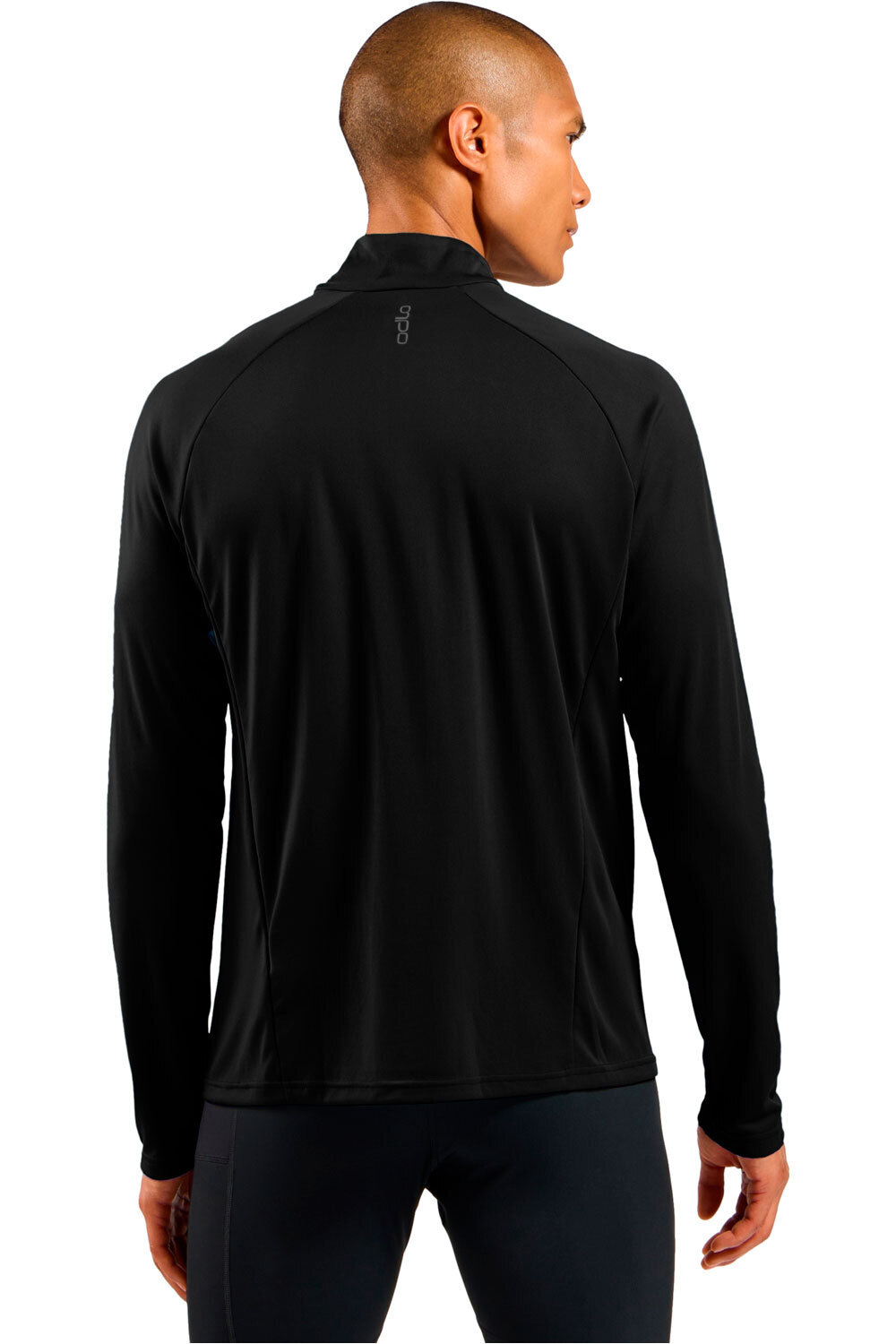 Odlo camiseta técnica manga larga hombre ESSENTIAL CERAMIWARM NEGRO vista trasera
