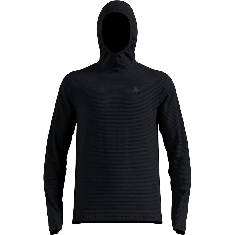 Odlo camiseta técnica manga larga hombre ESSENTIAL THERMAL NEGRO vista frontal