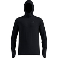 Odlo camiseta técnica manga larga hombre ESSENTIAL THERMAL NEGRO vista frontal