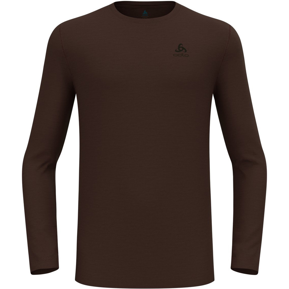 Odlo camiseta térmica manga larga hombre MERINO 160 ROJO 03