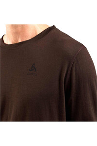 Odlo camiseta térmica manga larga hombre MERINO 160 ROJO vista detalle
