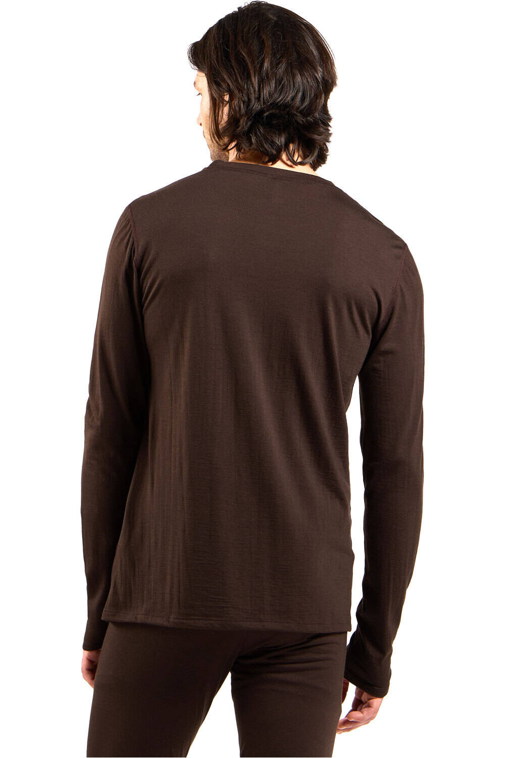 Odlo camiseta térmica manga larga hombre MERINO 160 ROJO vista trasera