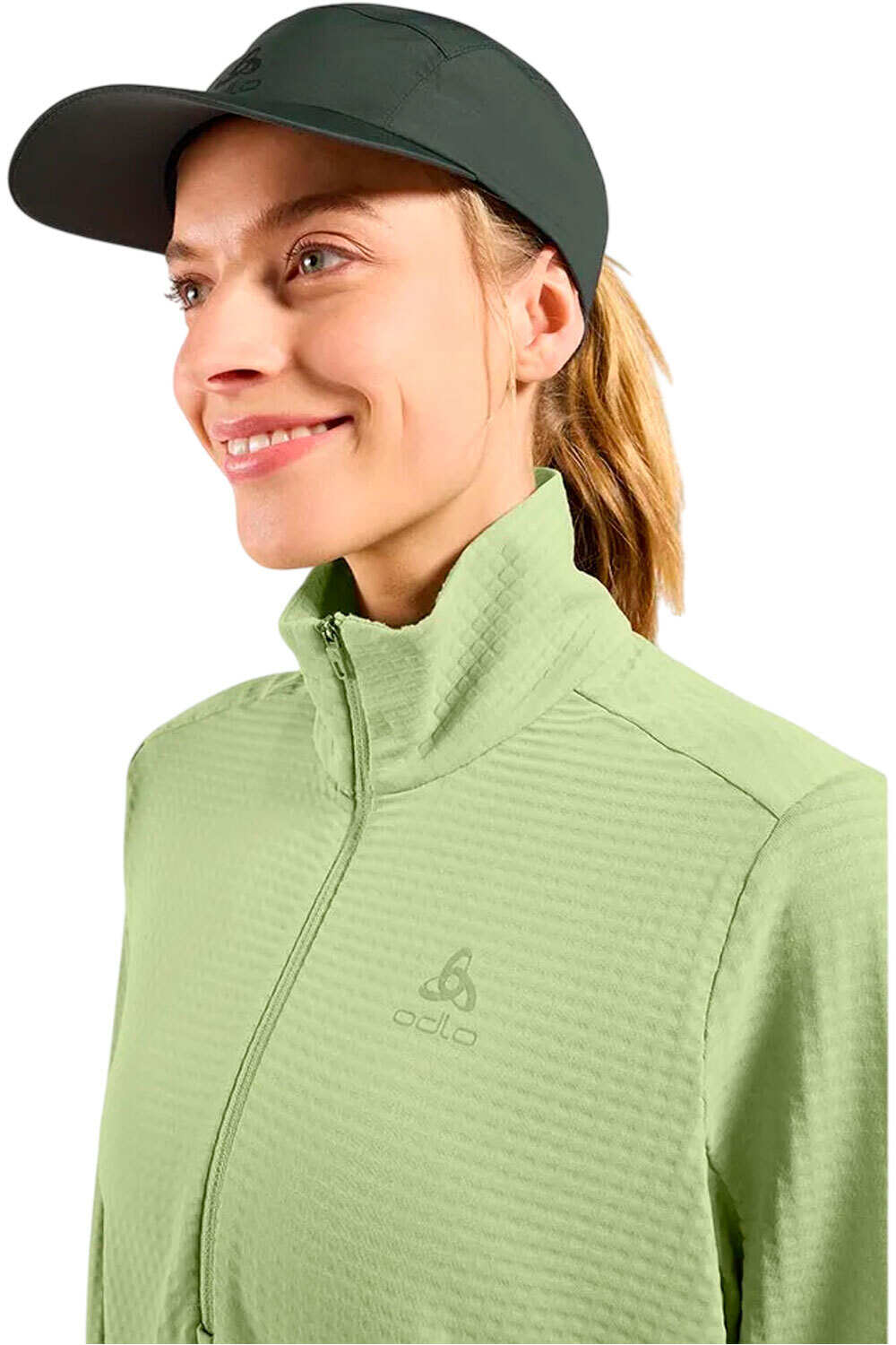 Odlo camiseta térmica manga larga mujer ESSENTIAL THERMAL AMARILLO vista detalle