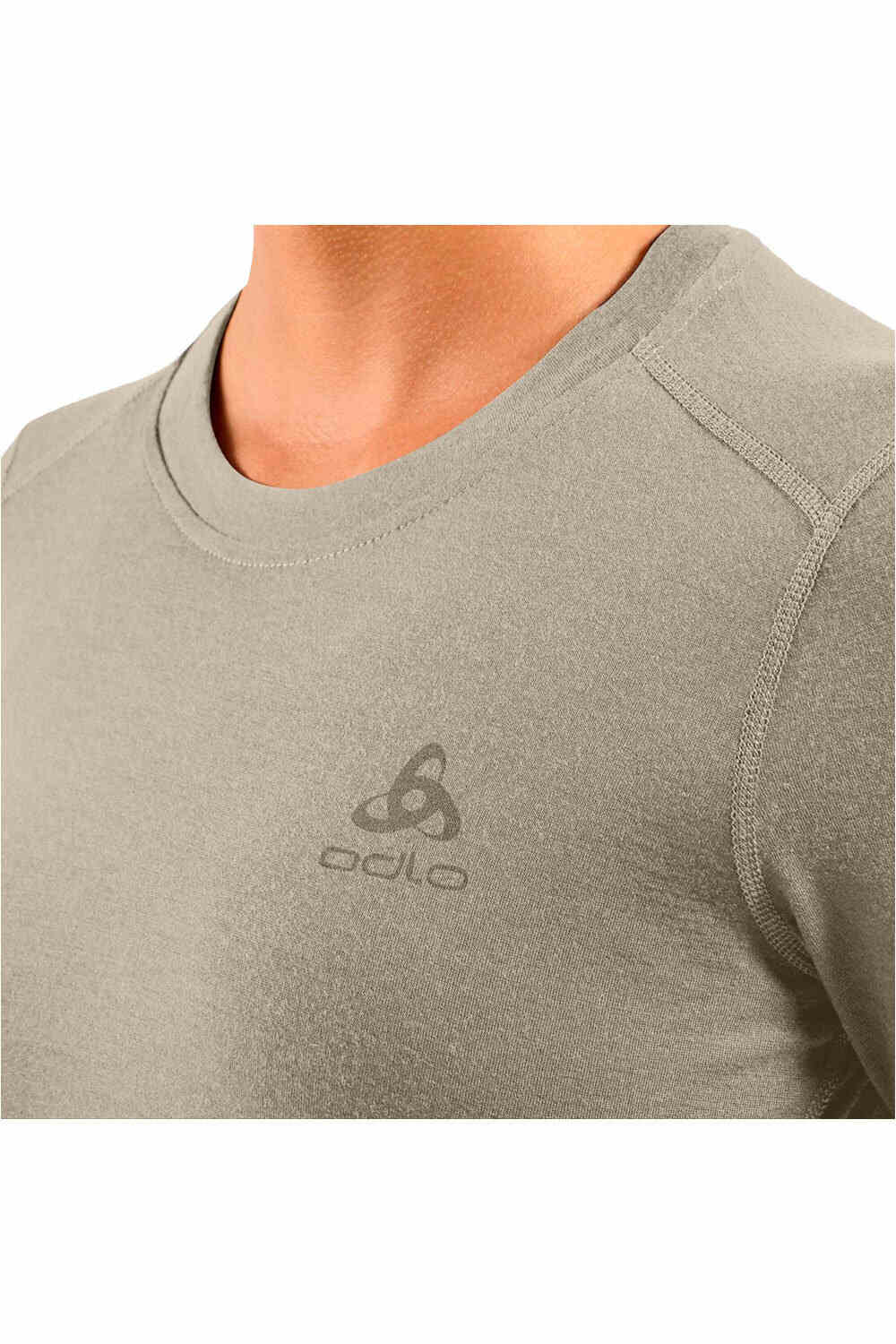 Odlo camiseta térmica manga larga mujer MERINO 160 BLANCO vista detalle