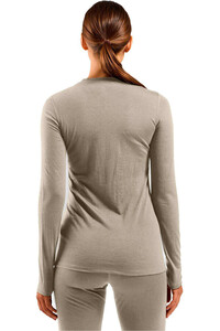 Odlo camiseta térmica manga larga mujer MERINO 160 BLANCO vista trasera