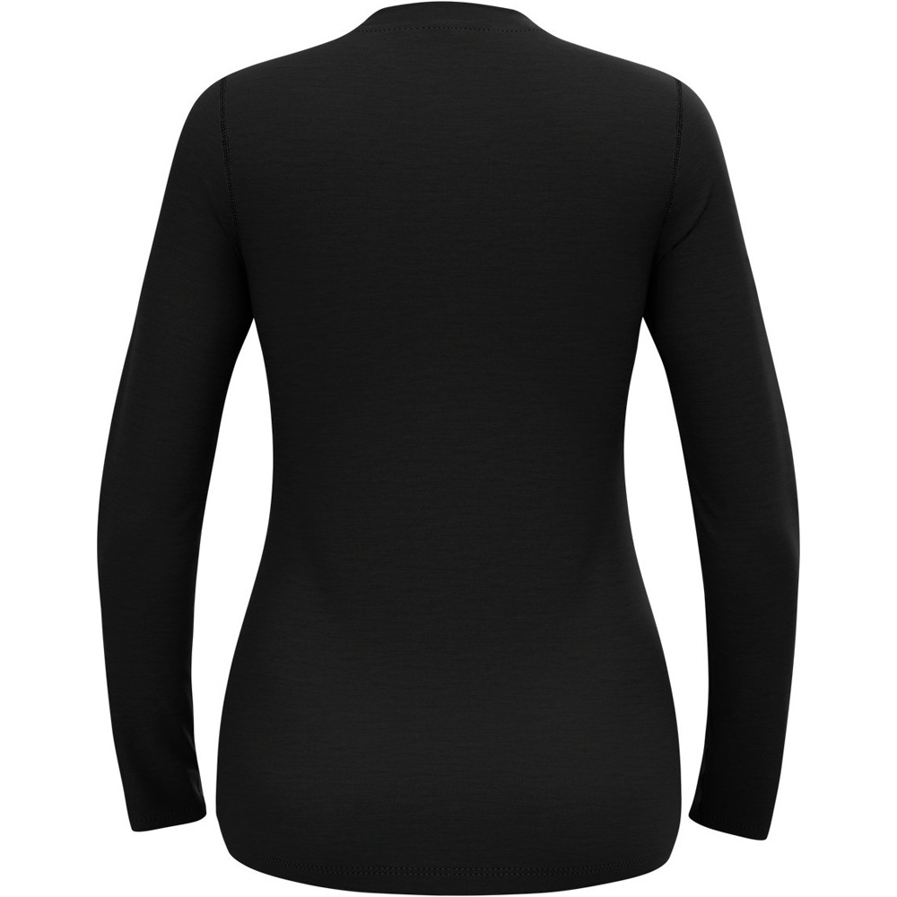 Odlo camiseta térmica manga larga mujer MERINO 160 NEGRO 04