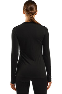 Odlo camiseta térmica manga larga mujer MERINO 160 NEGRO vista trasera