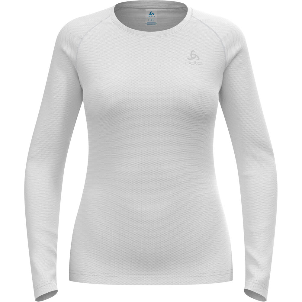 Odlo camisetas termicas mujer ACTIVE F-DRY LIGHT ECO BLANCO vista detalle