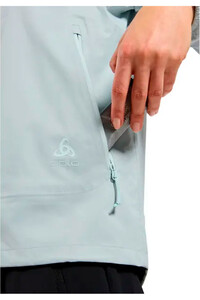 Odlo chaqueta impermeable mujer ESSENTIAL 2.5L WATERPROOF AZUL vista detalle