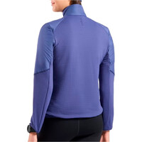 Odlo Chaqueta Running Mujer ESSENTIAL INSULATOR HYBRID AZUL vista trasera