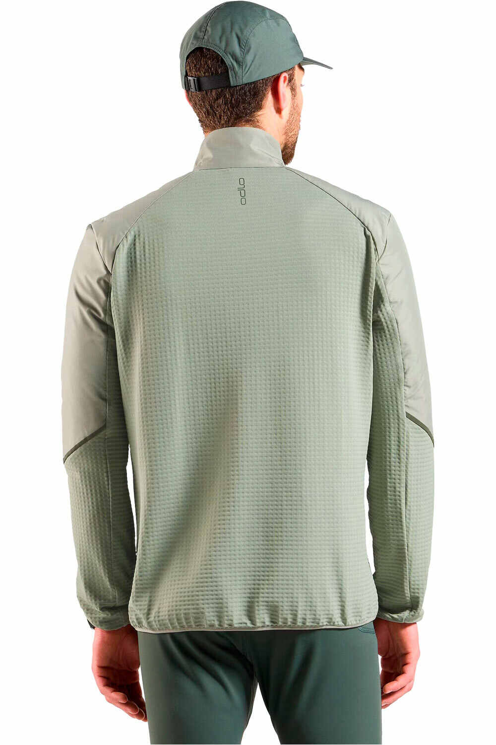 Odlo forro polar hombre FORRO POLAR ABIERTO GRIS vista trasera
