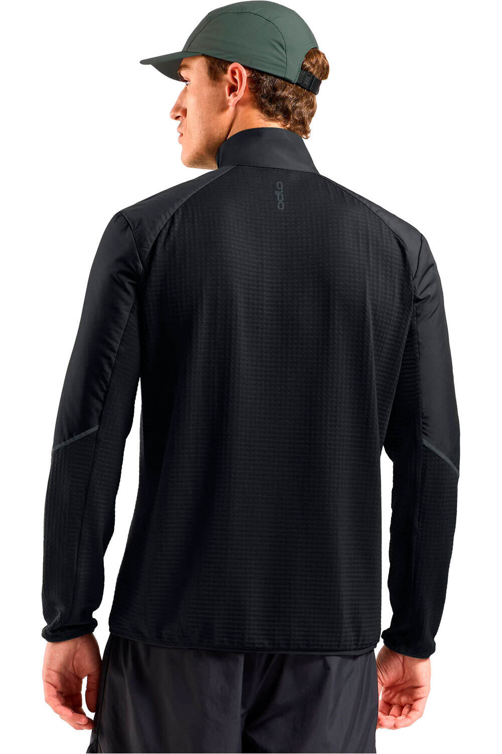 Odlo forro polar hombre FORRO POLAR ABIERTO NEGRO vista trasera