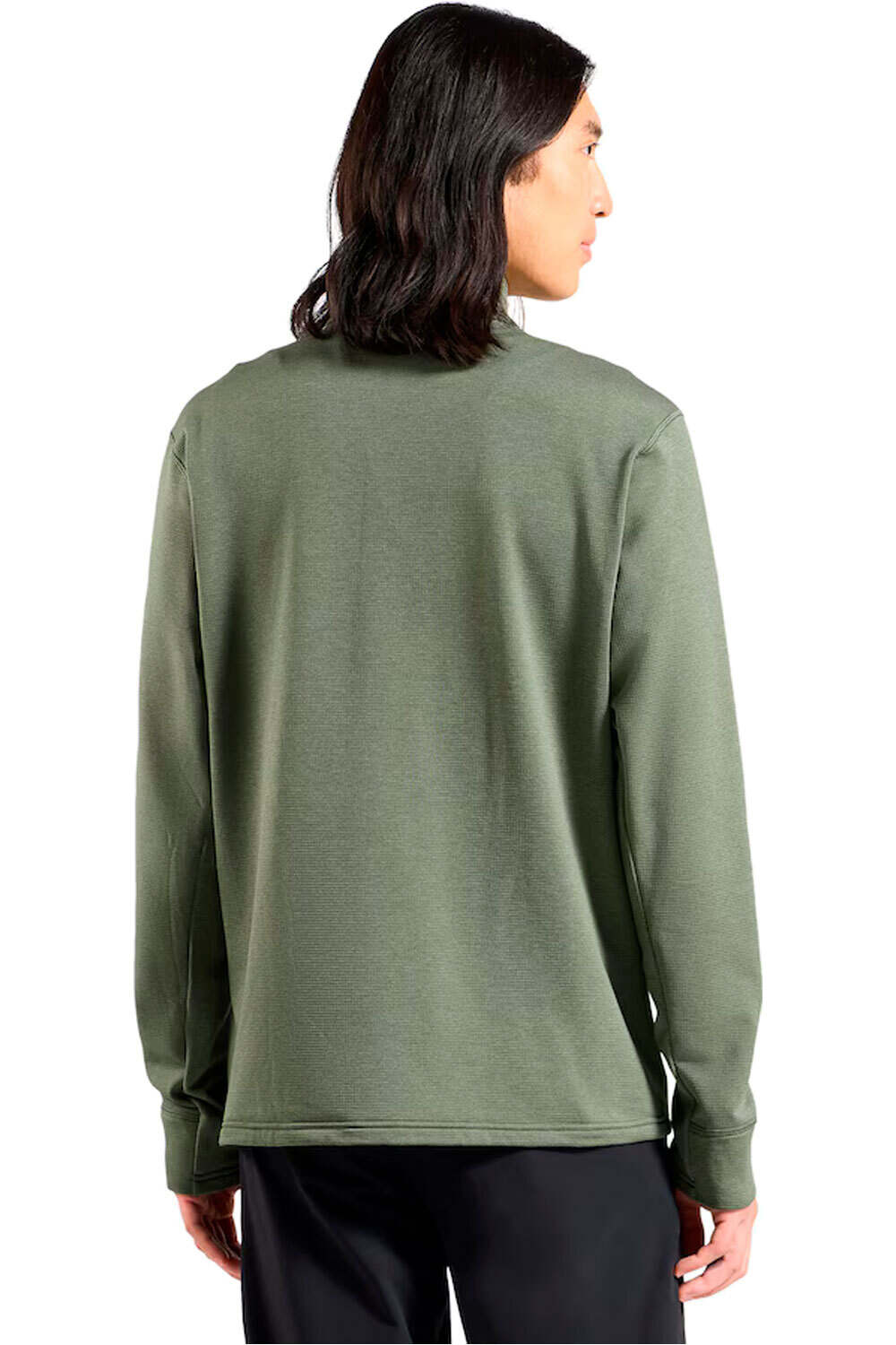 Odlo forro polar hombre GRID GRIS vista trasera