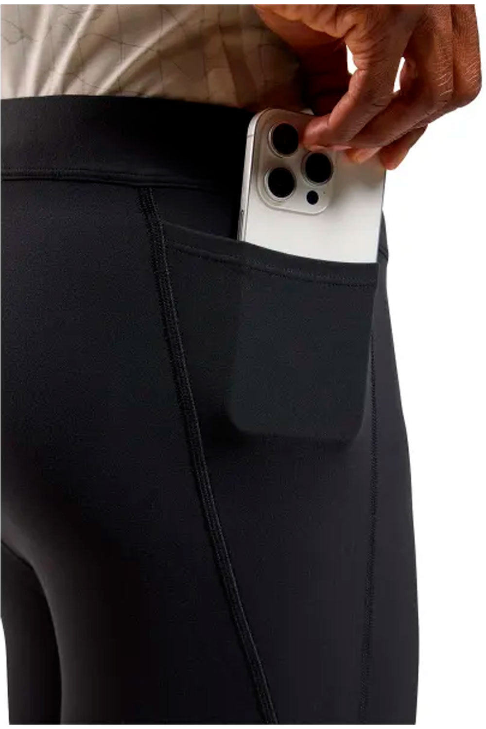 Odlo malla larga running hombre ESSENTIAL NEGRO vista detalle