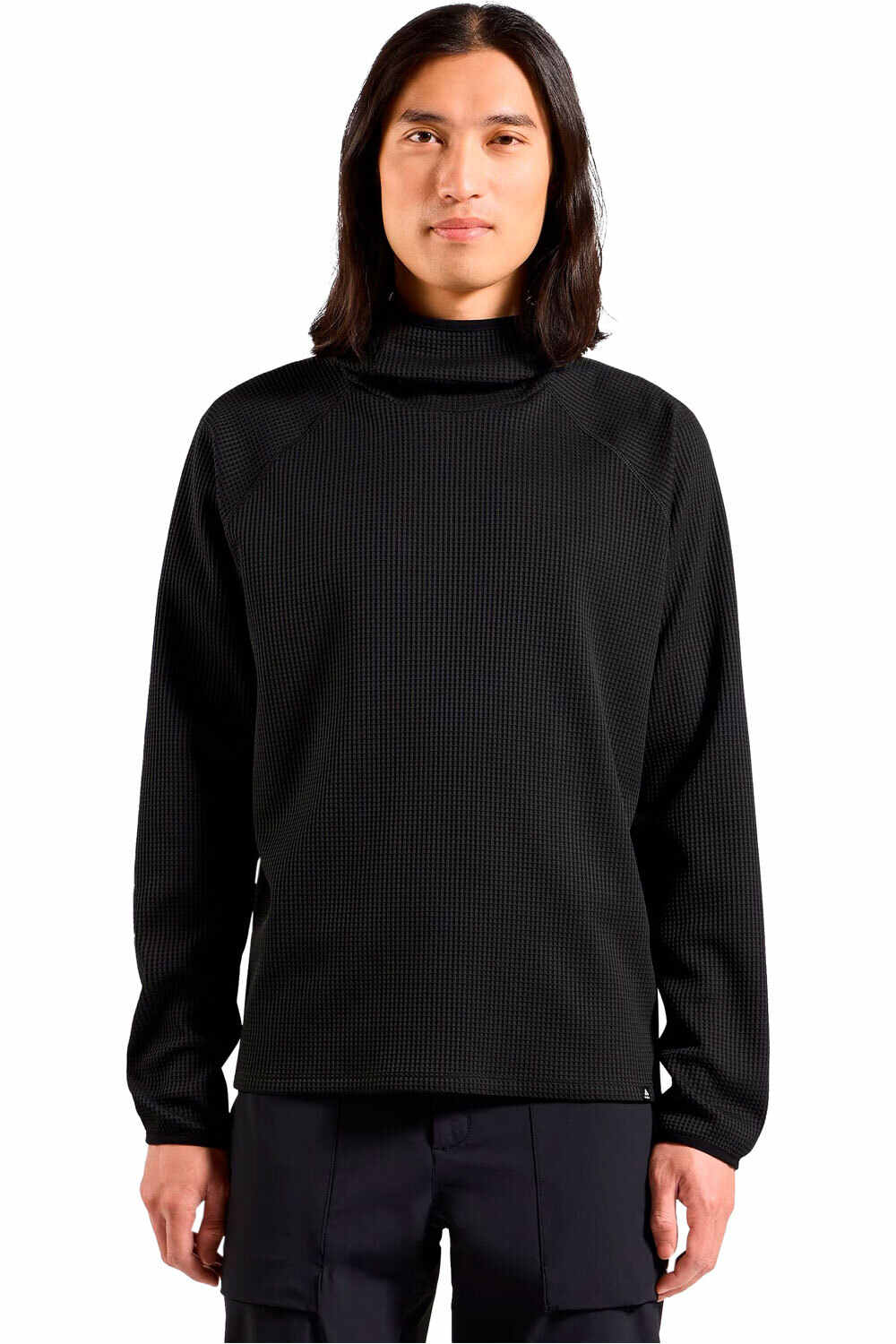 Odlo Sudaderas Montaña Hombre CUBIC NEGRO vista frontal