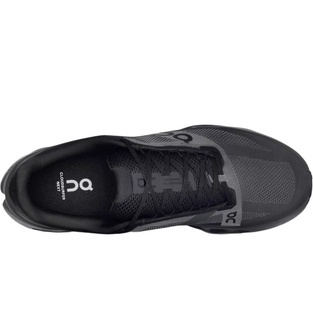 On zapatilla running hombre CLOUDSURFER NEXT NEGRO vista superior