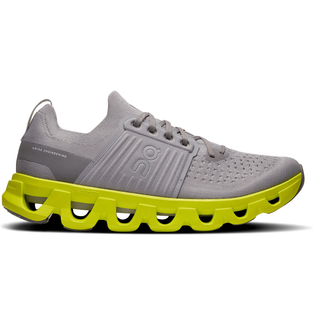 On zapatilla running hombre CLOUDSWIFT 4 GRIS lateral exterior