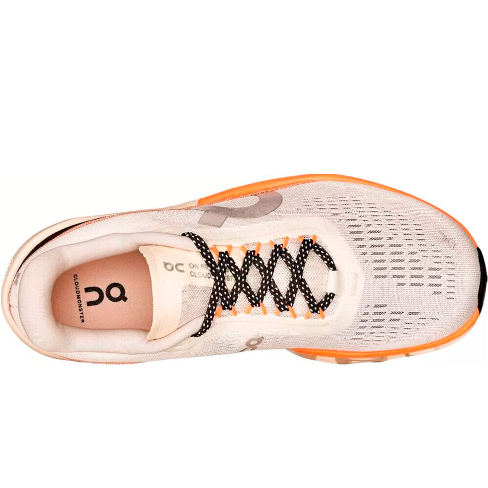 On zapatilla running mujer CLOUDMONSTER 2 GRIS vista superior