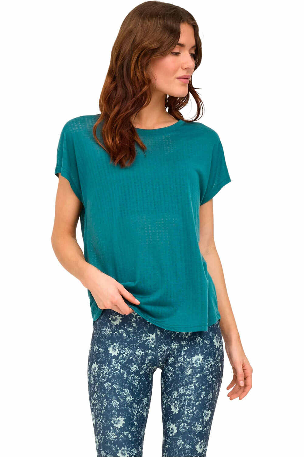 Only camiseta tirantes fitness mujer ONPAUB-JACE ON VERDE vista frontal