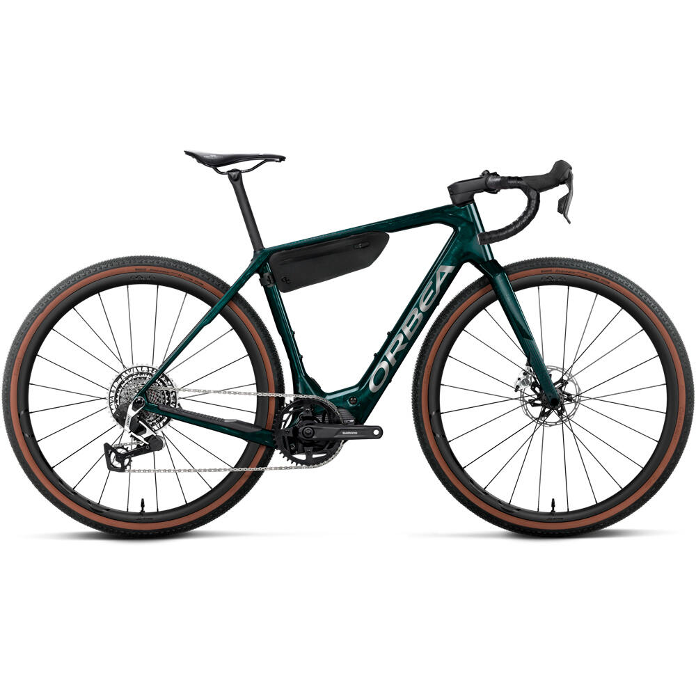 Orbea BICICLETA ELÉCTRICA CARRETERA DENNA M11e 2027 VERDE vista frontal