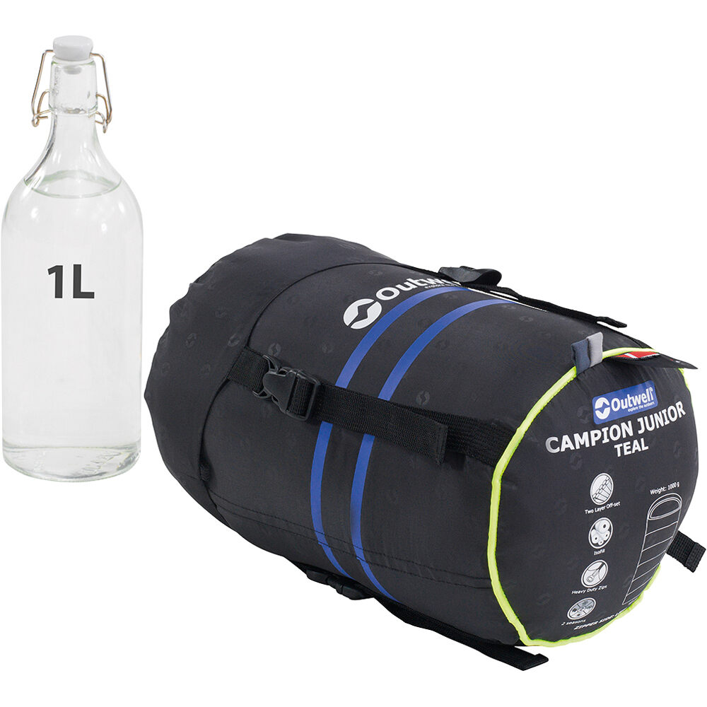 Outwell saco de dormir CAMPION JUNIOR TEAL AZUL 04