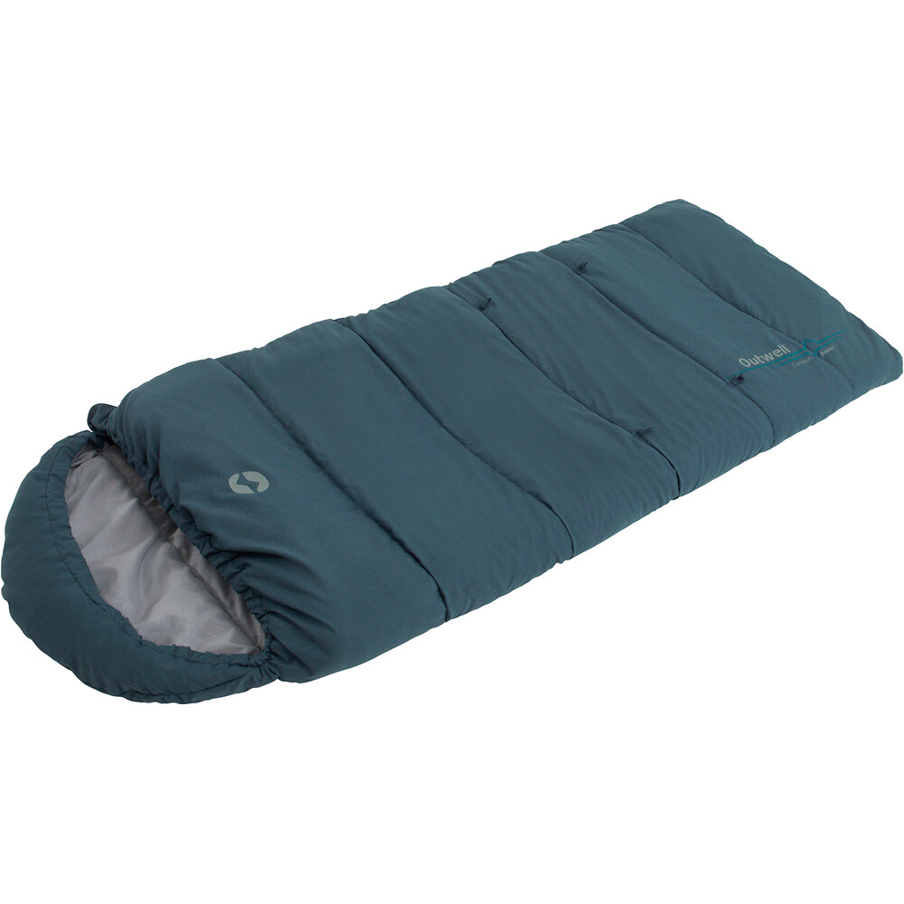 Outwell saco de dormir CAMPION JUNIOR TEAL AZUL vista frontal